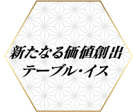 新たなる価値創出　テーブル・イス